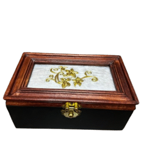 Caja multiusos "Flores doradas"