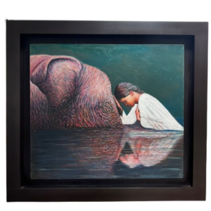 Cuadro "Meditando por la paz"