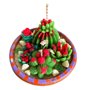 Plato set de velas cactus