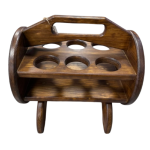 Porta cervezas de madera grande