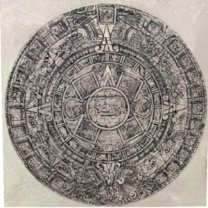 Cuadro "Calendario azteca (repujado)"