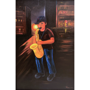 Cuadro "Futura estrella sax"